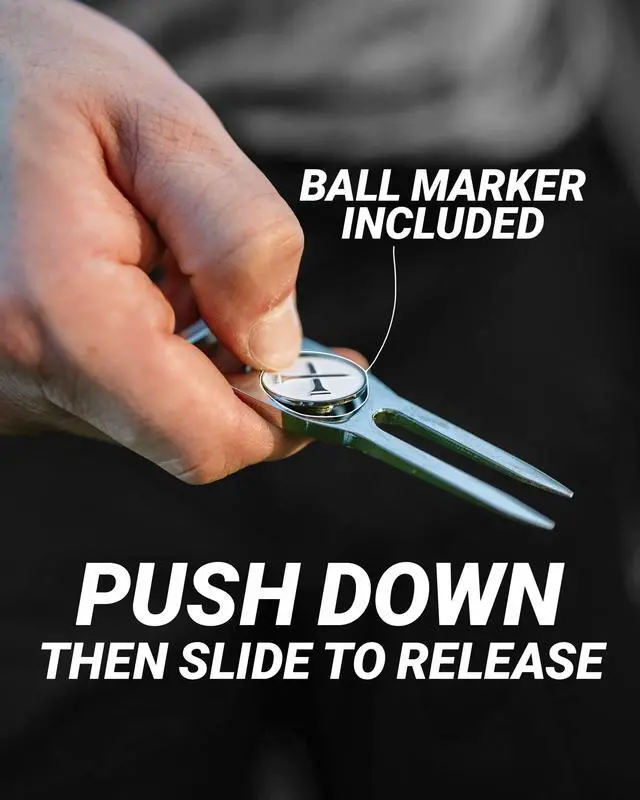 Alt view image 6 of 7 - 6-in-1 Premium Divot Tool & Ball Marker - Bottle Opener - Club Tee - Groove Cleaner - Putting Alignment - Designed to Be the Ultimate Tool for the Green - Black