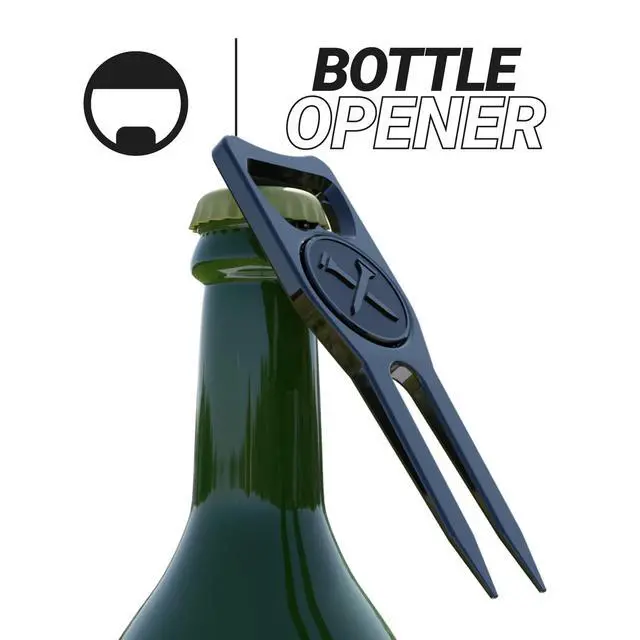 Alt view image 7 of 7 - 6-in-1 Premium Divot Tool & Ball Marker - Bottle Opener - Club Tee - Groove Cleaner - Putting Alignment - Designed to Be the Ultimate Tool for the Green - Black