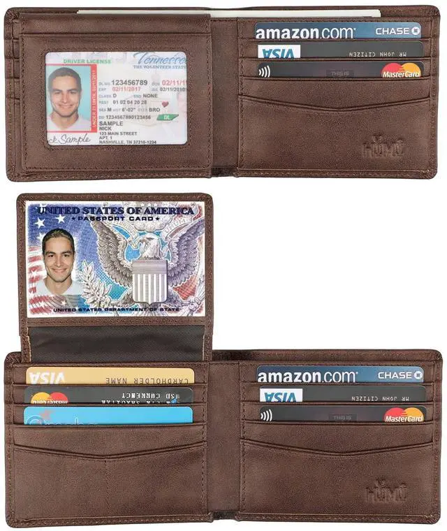 Main image of Wallet for Men-Genuine Leather RFID Blocking Bifold Stylish Wallet With 2 ID Window (Coffee-galaxy)