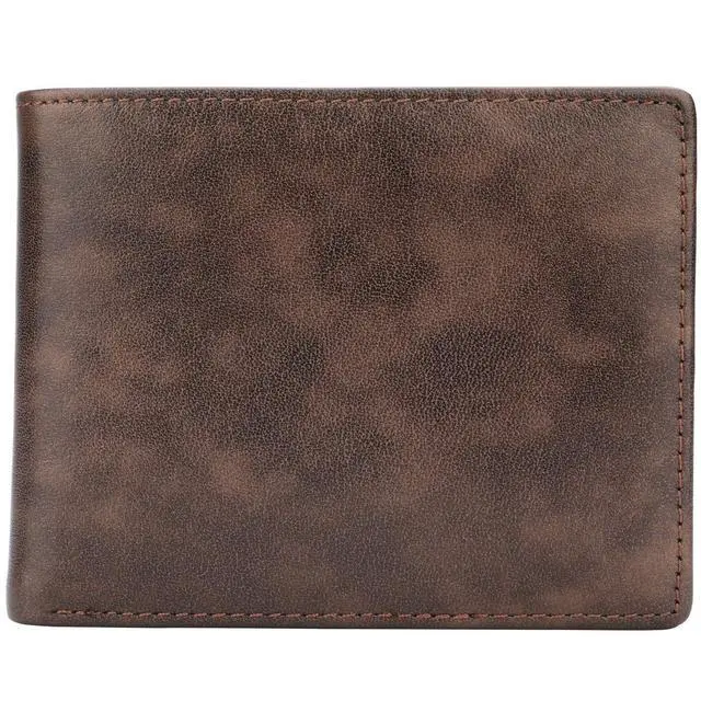 Alt view image 7 of 7 - Wallet for Men-Genuine Leather RFID Blocking Bifold Stylish Wallet With 2 ID Window (Coffee-galaxy)
