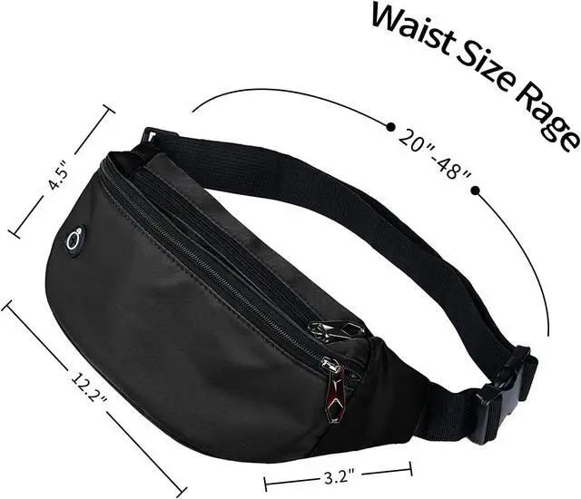 Alt view image 5 of 6 - Fanny Packs for Men and Women, Waterproof Sports Waist Pack Bag for Travel Hiking Running Hands-free Wallets, Easy Carry Any Phone