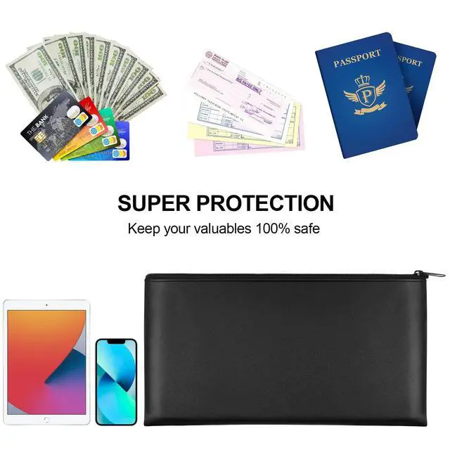 Alt view image 6 of 7 - 2 Pieces Money Bags with Zipper, 11x6.1 inch Money Pouch, Bank Bag, Cash Bag, Check Wallet, Cosmetics