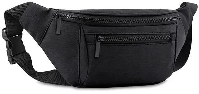 Main image of Fanny Pack for Men Women,Crossbody Waist Bag Pack,Belt Bag for Travel Walking Running Hiking Cycling,Easy Carry Any Phone,Wallet (Black)