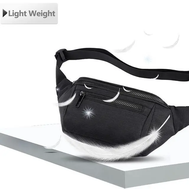 Alt view image 6 of 6 - Fanny Pack for Men Women,Crossbody Waist Bag Pack,Belt Bag for Travel Walking Running Hiking Cycling,Easy Carry Any Phone,Wallet (Black)