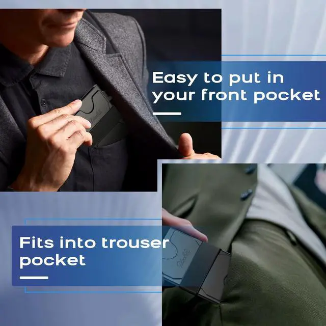 Alt view image 5 of 7 - Card Holder Wallets for Men - Slim Wallet Holds 6+6 Cards, Metal Card Holder, Minimalist RFID Blocking Wallets with Pop-Up Function, Ultra-Thin, Men's Accessories, Gifts for Him