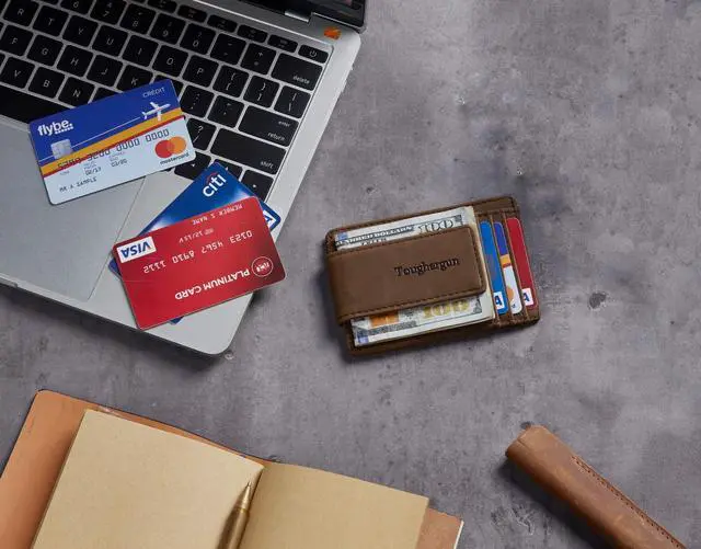 Alt view image 6 of 7 - Slim Wallet for Men RFID Blocking Money Clip, Minimalist Front Pocket Credit Card Holder, Magnetic Thin Mens Wallets with ID Window(Coffee)