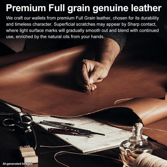 Alt view image 5 of 7 - Genuine Leather Wallet for Men: Slim RFID Minimalist Wallets with Money Clip - Smart Pop Up Credit Card Holder for Front Pocket - Gifts for Husband Father on Birthday Anniversary