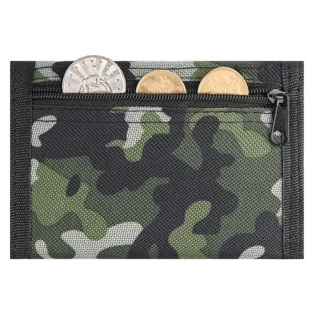 Alt view image 6 of 7 - Camo Kids Wallet for Boys Girls Teen, Cheap Little Boys Wallet for Kids Ages 4-5-6-7-8-9-10-12, Camouflage Youth Wallets w/ Zipper Coin Pocket, Tri Fold Child Childrens Wallet Novelty Birthday Gift