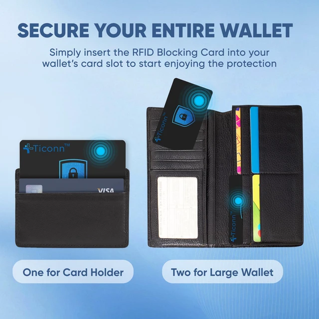 Alt view image 6 of 7 - 4 Pack RFID Blocking Card, Anti-Theft NFC Credit Card Protector | RFID Blocking Protection for Cards & Passports, Ultra-Thin Wallet-Friendly, Travel and Daily Security Protection