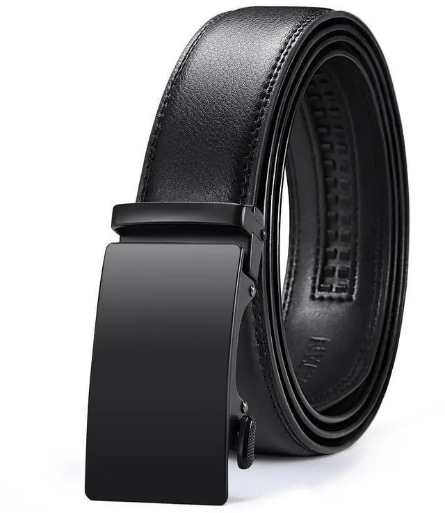 Main image of Men's Belt Leather Ratchet Belt for Men Dress Casual Every Day with Adjustable Buckle, Trim to Fit