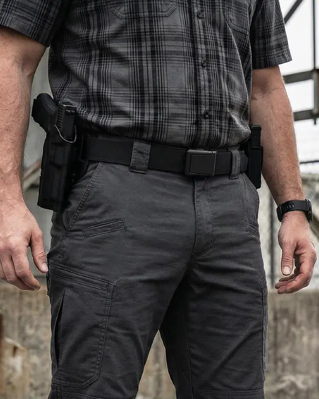 Alt view image 3 of 7 - Tactical Belt Men - 1.5" Stretch Work Belt with Zinc Alloy Buckle