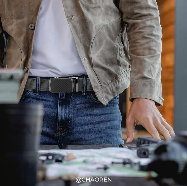 Alt view image 3 of 7 - Mens Belt Leather Ratchet Belt - Customizable Fit, Effortless Style (35mm)