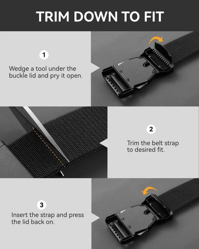 Alt view image 6 of 7 - Tactical Belt - 1.5" Work Belt for Military EDC