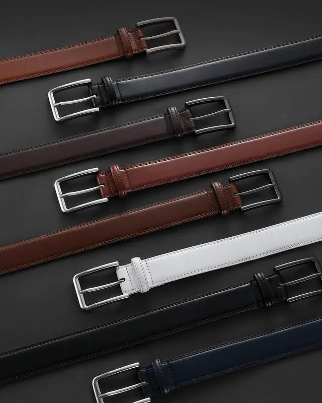 Alt view image 5 of 7 - Mens Belt Leather - 1 3/8" Dress Belts for Men - Considerate Gift for Work Business Casual Jeans