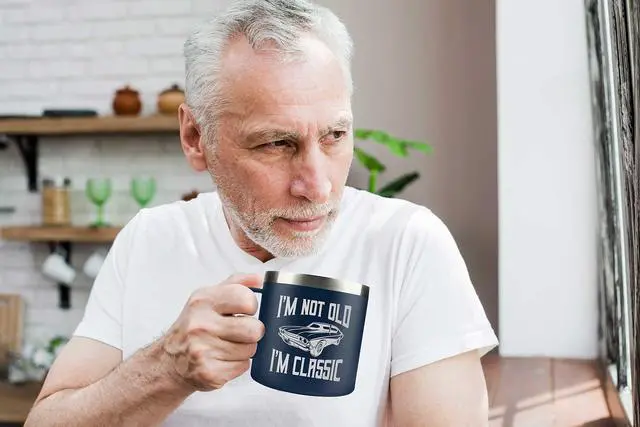Alt view image 7 of 7 - Dad Gifts from Daughter, Son, Kids on Fathers Day - Fathers Day Gift for Grandpa - Birthday gifts for Grandpa - Dad Birthday gifts - Funny Mug 14oz, Navy Insulated Stainless Steel