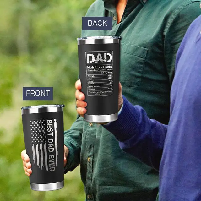 Alt view image 5 of 7 - Gifts for Dad from Daughter, Son - Dad Gifts - Birthday, Fathers Day, Father's Day Gift for Dads - New Dads Gift for Men - 20 Oz Stainless Steel Tumbler