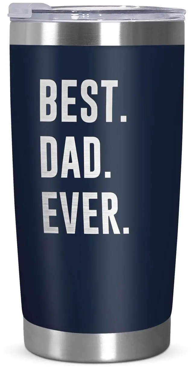 Main image of Dad Gifts from Daughter Son - Navy 20 oz Stainless Steel Insulated Coffee Tumbler with Lid - Father Day Gifts for Men Him Husband Who Wants Nothing, Mens Dad Birthday Gift Ideas