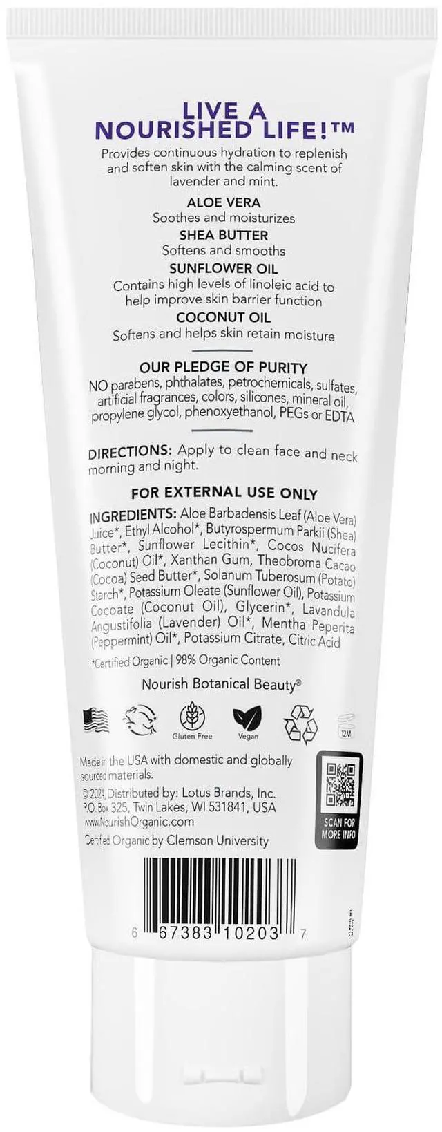 Alt view image 2 of 6 - Hydrating & Smoothing Body Lotion Lavender Mint, 8 Oz, Green