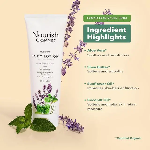 Alt view image 5 of 6 - Hydrating & Smoothing Body Lotion Lavender Mint, 8 Oz, Green