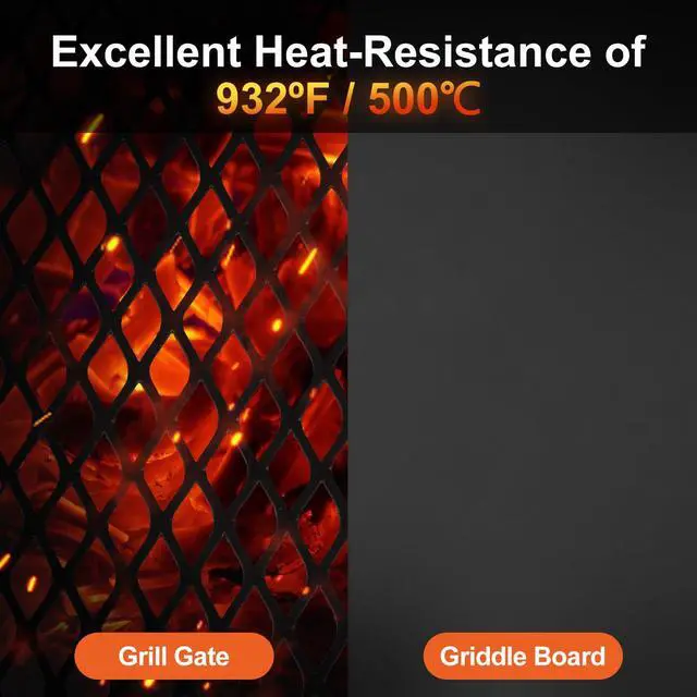 Alt view image 3 of 7 - Folding Campfire Grill, Heavy Duty Steel Mesh Grate with Folding Legs and Storage Bag, Portable Camping Grates, Over Fire Pit Grill Rack for Outdoor Cooking and Bonfire
