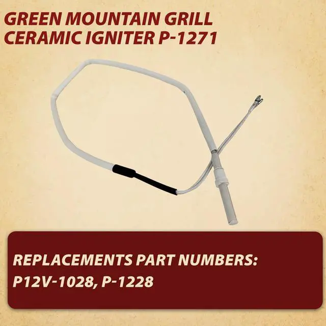 Alt view image 2 of 6 - GMG Green Mountain Grills 12v Prime Ceramic Pellet Grill Igniter for Daniel Boone, Ledge, Jim Bowie, Peak P-1271
