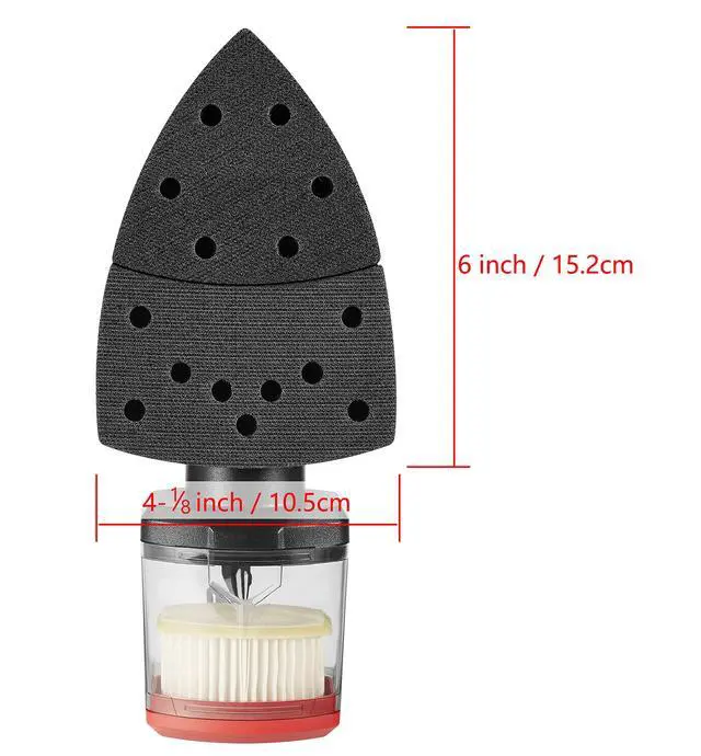 Alt view image 7 of 7 - Corded Multi-Function Detail Sander with Micro-Filter Dust Box 3 Additional Attachments & 12pc Sanding Sheet- SR232301