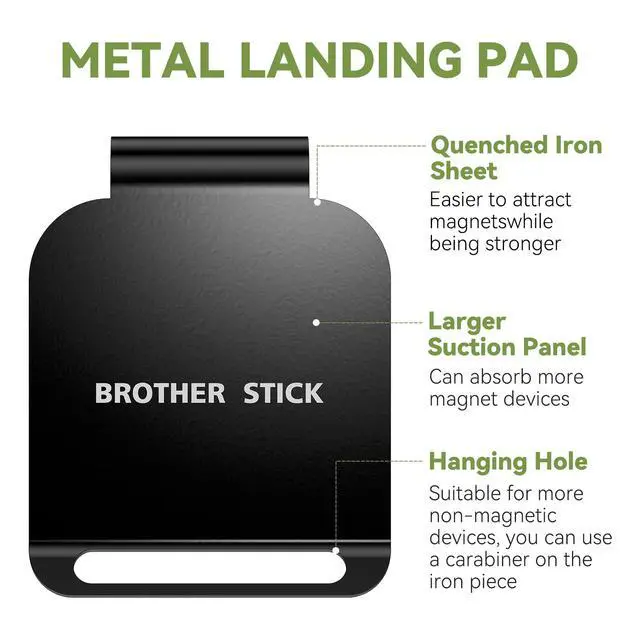 Alt view image 6 of 7 - Metal Landing Pads for Golf Bag Accessories for Men, Golf Club Bag Accessories for Golf Rangefinder Magnetic Golf Towel, Golf Flask Golf Speake Large Landing Area Carabiner Accessories