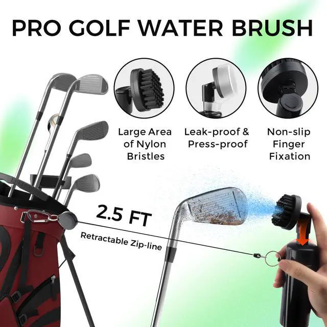 Alt view image 2 of 7 - 21 Pcs Golf Essentials Kit, Golf Club Cleaning Kit - Golf Club Brush & Golf Towel, Golf Ball Bag & Tees Holder & 2 Sizes Tees, Divot Repair Tool & Ball Marker, Must Haves Golf Accessories