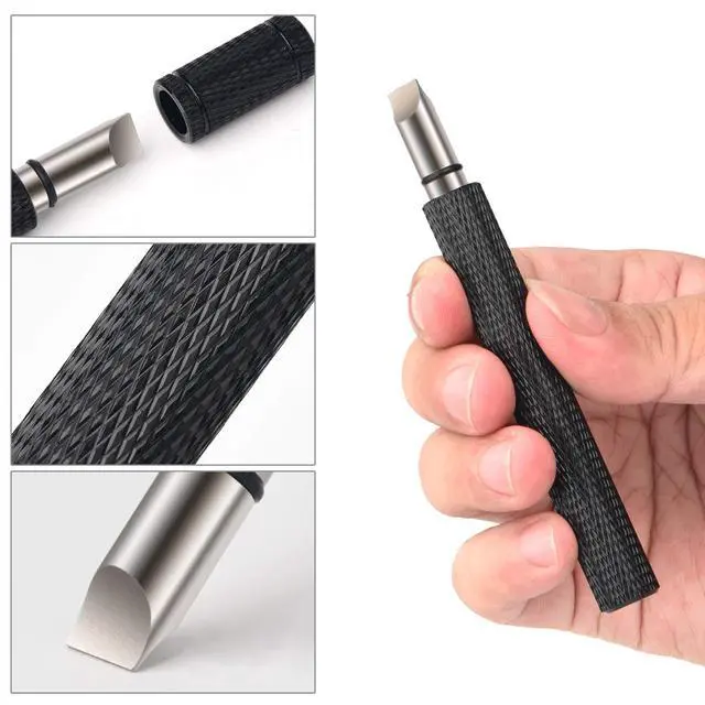 Alt view image 6 of 7 - Golf Club Groove Sharpener, Re-Grooving Tool and Cleaner for Wedges & Irons - Generate Optimal Backspin - Suitable for U & V-Grooves, Black