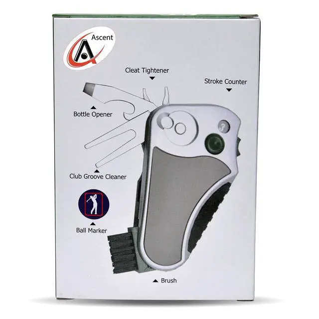 Alt view image 6 of 7 - Golfer's Best Tool 6-in-1 Golf Multitool | Fathers Day Gift | Stroke Counter, Divot Repair, Brush, Ball Marker, Cleat Tightener, Club Cleaner | Compact Golf Gift & Souvenir