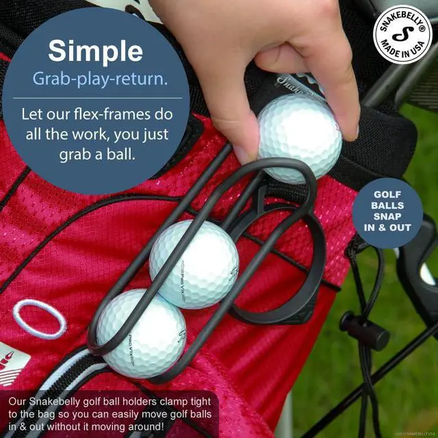 Alt view image 3 of 7 - Golf Ball Holder - Pro with Quick-Draw Release (Black)