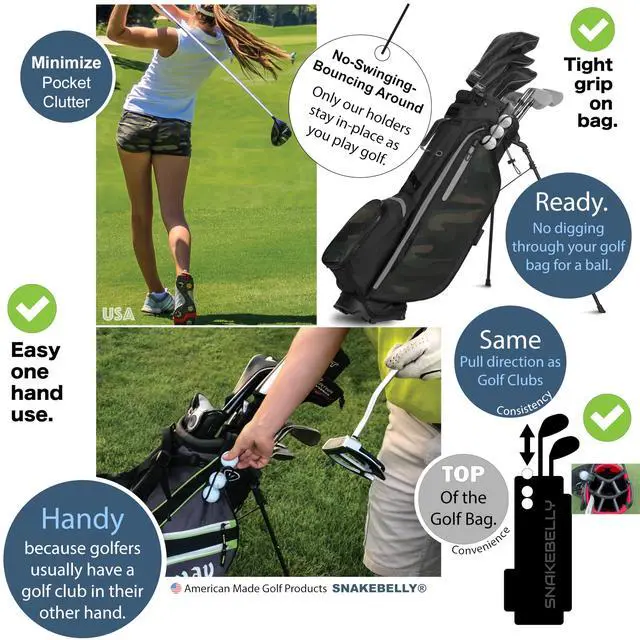 Alt view image 7 of 7 - Golf Ball Holder - Pro with Quick-Draw Release (Black)