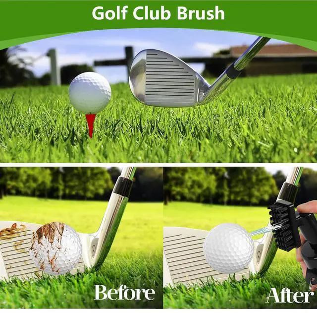 Alt view image 3 of 7 - 7Pcs Golf Accessories Kit, Include Golf Club Cleaner Towel Ball Bag Divot Tool Score Counter Range Chart Card Tee Elevator