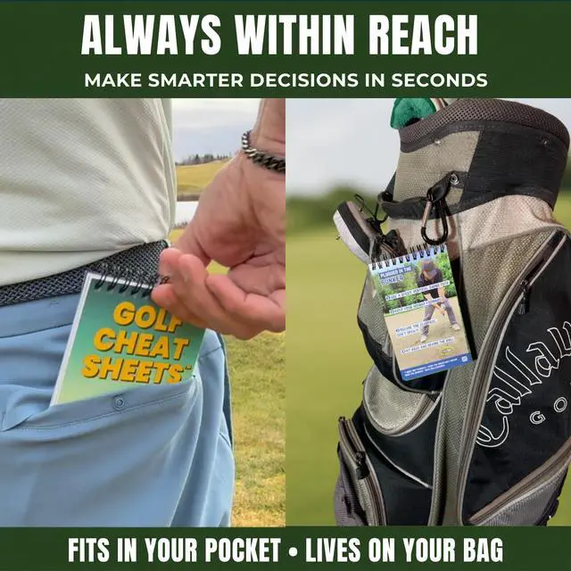 Alt view image 5 of 7 - Golf Cheat Sheets - 175+ Quick Reference Tips Across 36 Shot Types in a Waterproof Pocket Guide - Driving, Short Game & Putting Reference for Beginners - Great Golf Gifts for Golfers