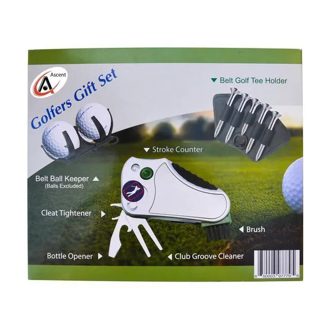 Alt view image 5 of 7 - Golfer's Best Golf Gift Set: Tool - Stroke Counter, Divot Tool Repair, Brush, Ball Marker, Cleat Tightener, Club Groove Cleaner Belt Tee Holder Tees Belt Ball Holder - Gift Idea for Men Women