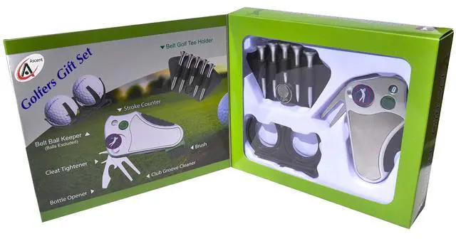 Alt view image 6 of 7 - Golfer's Best Golf Gift Set: Tool - Stroke Counter, Divot Tool Repair, Brush, Ball Marker, Cleat Tightener, Club Groove Cleaner Belt Tee Holder Tees Belt Ball Holder - Gift Idea for Men Women