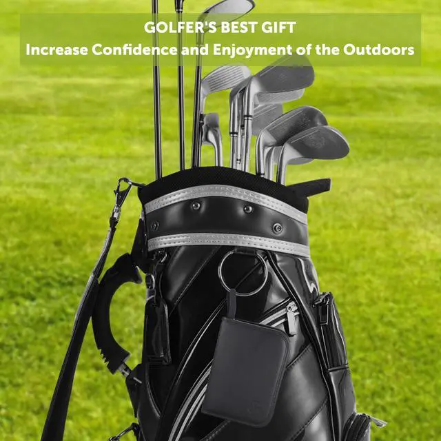 Alt view image 5 of 7 - Golf Gifts for Men and Women,Golf Accessories Set with Hi-End Case,Golf Balls,Golf Tees,Golf Multifunctional Divot Tool,Rangefinder Golf Brush,Golf ScorerGolf Ball Clamp(Black)