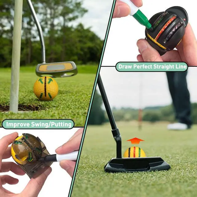 Alt view image 5 of 7 - Golf Essentials Kit, 29 in 1 Golf Club Cleaning Kit - Golf Towel, Golf Club Brush, Gift Golf Balls, Golf Line Stencils and Pens, Golf Tee and Markers, Golf Divot Repair Tool - Golf Accessories for Men