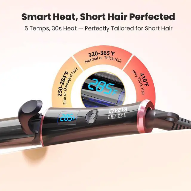 Alt view image 4 of 7 - Travel Mini Curling Iron for Short Hair 1 Inch