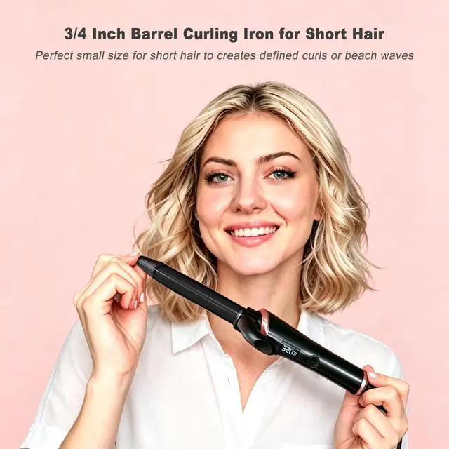 Alt view image 2 of 7 - 3/4 Inch Mini Travel Curling Iron for Short Hair