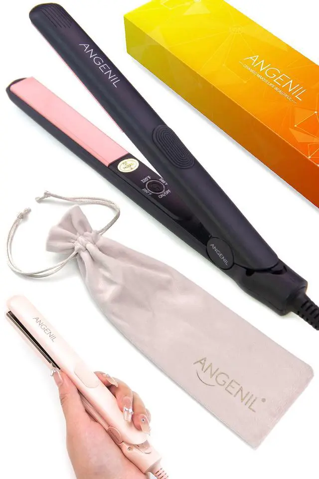 Main image of Ultra Mini Hair Straightener Flat Iron for Short Hair, Dual Voltage Small Hair Straightener and Curler 2 in 1, Portable Mini Flat Iron for Short Edges, Front Bangs, 3 Temp (280-320-380)