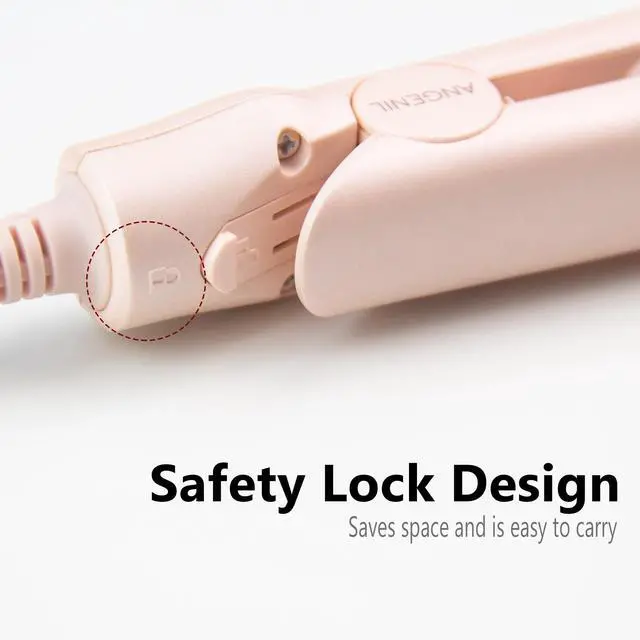 Alt view image 3 of 7 - Ultra Mini Hair Straightener Flat Iron for Short Hair, Dual Voltage Small Hair Straightener and Curler 2 in 1, Portable Mini Flat Iron for Short Edges, Front Bangs, 3 Temp (280-320-380)
