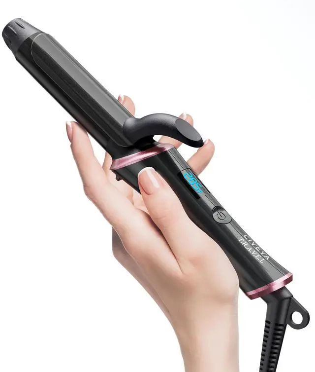 Main image of Travel Curling Iron Dual Voltage(110-240V)1 Inch Mini Curling Iron Travel Size with 5 Adjustable Heat Settings, Ceramic Barrel with Argan Oil Infused, Portable