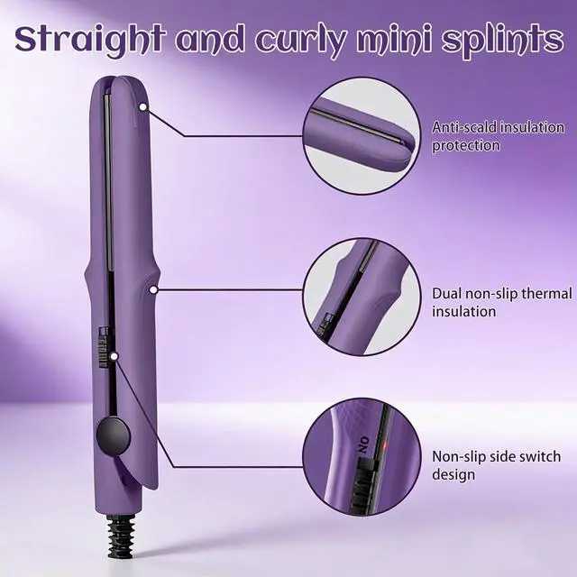Alt view image 3 of 7 - Devareon Mini Curling Iron, 2026 New Wondolla Curling Iron, Portable Travel Curling Wand Hair Straightener (Green)