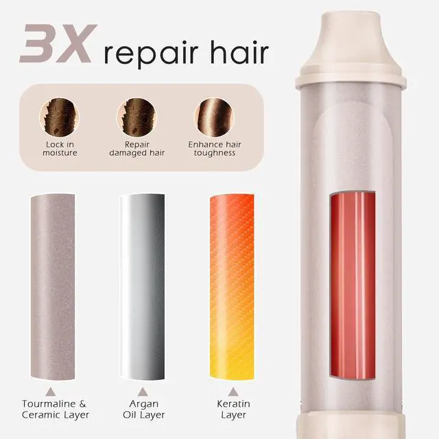 Alt view image 5 of 7 - Mini Curling Iron for Travel,Dual Voltage 120-240V, 30s Fast Heating, 3 Temps 360/400/430°F Digital Settings, Small Curling Iron for Short Hair,Tiny Curling Irons for Women