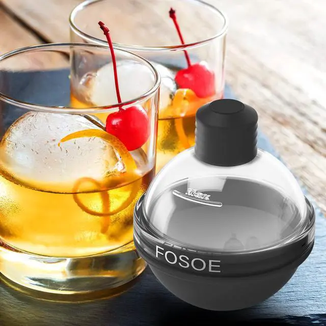 Alt view image 5 of 7 - Silicone Ice Ball Molds for Whiskey - Set of 4 Round Makers with Lids for Cocktails, Bourbon, and Drinks