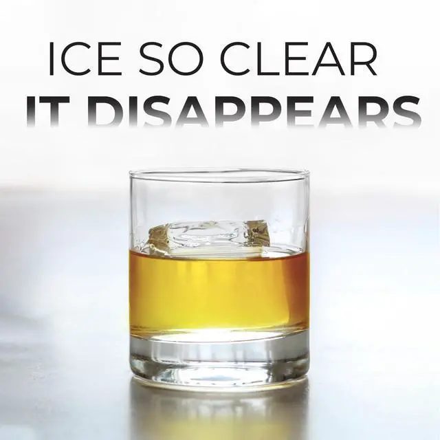 Alt view image 3 of 7 - Crystal Clear Ice Cube Maker, 4 Large 2"x2"x2" Ice Cubes for Cocktails and Drinks, Silicone Mold for Pure, Bartender-Quality Ice - Great for Hosting and Entertaining, Whiskey Gifts for Men