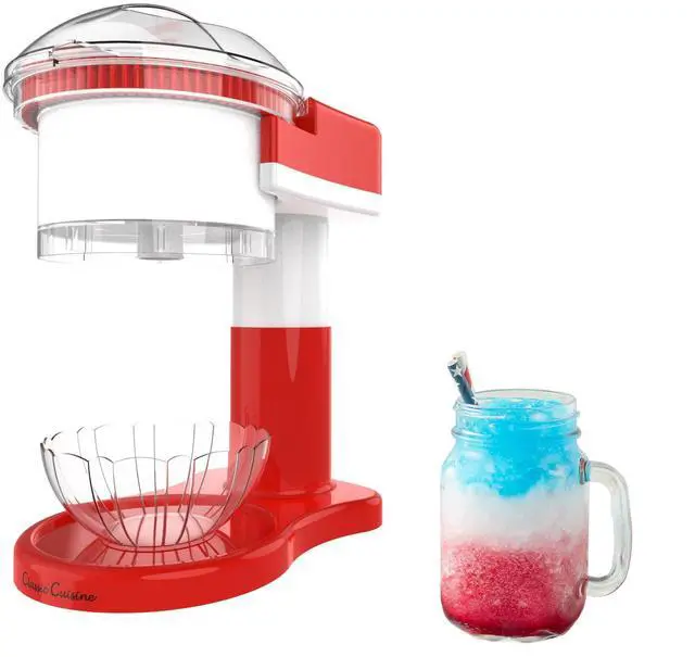 Main image of Shaved Ice Maker- Snow Cone, Italian Ice, and Slushy Machine for Home Use, Countertop Electric Ice Shaver/Chipper with Cup