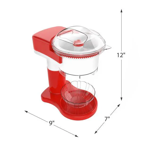 Alt view image 2 of 7 - Shaved Ice Maker- Snow Cone, Italian Ice, and Slushy Machine for Home Use, Countertop Electric Ice Shaver/Chipper with Cup