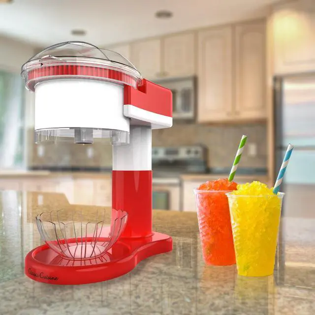 Alt view image 4 of 7 - Shaved Ice Maker- Snow Cone, Italian Ice, and Slushy Machine for Home Use, Countertop Electric Ice Shaver/Chipper with Cup